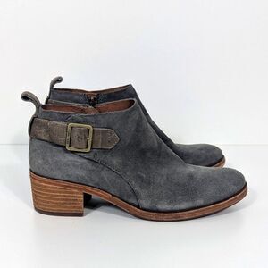 Kork Ease Gray Suede Ankle Boots Women's 6.5